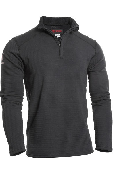 DRIFIRE Power Grid FR 1/4 Zip Fleece, Black