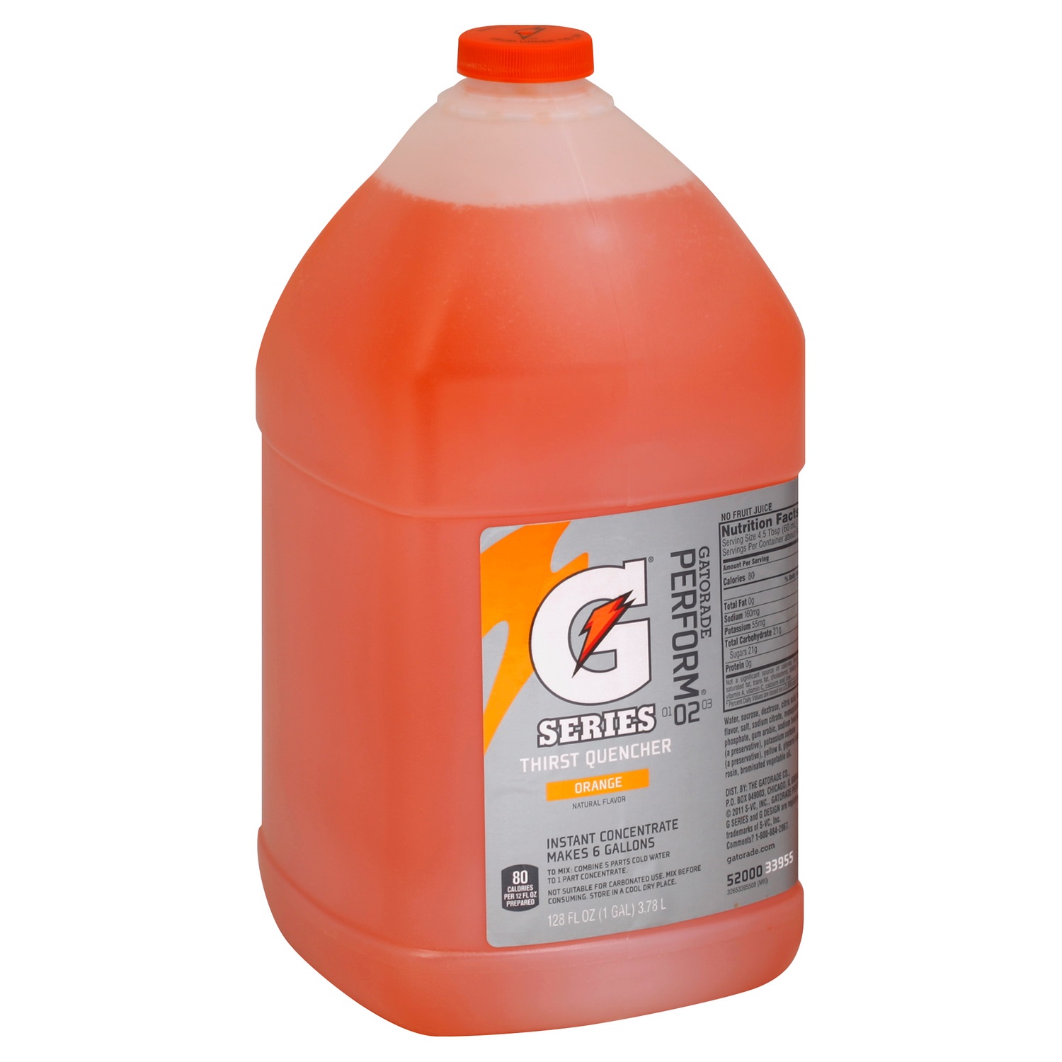 GATORADE, LIQUID CONCENTRATE, ORANGE, 1 GALLON