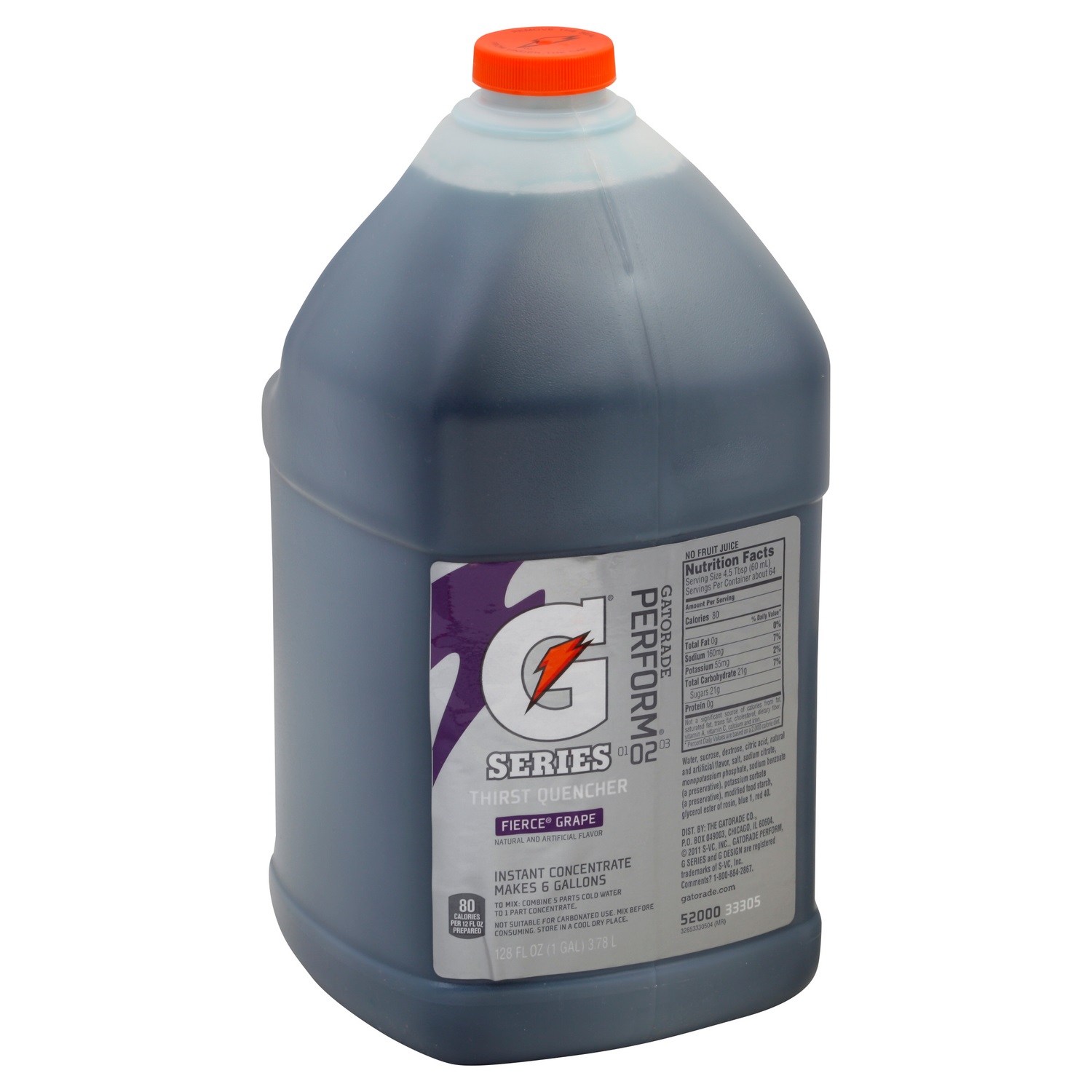 GATORADE, LIQUID CONCENTRATE, GRAPE, 1 GALLON, 4/CASE