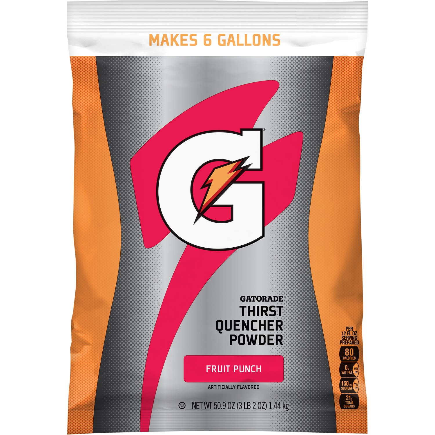 GATORADE, INSTANT POWDER, FRUIT PUNCH, 51OZ PACK, 14/CS